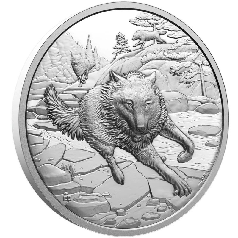 Серебряная монета Канады 