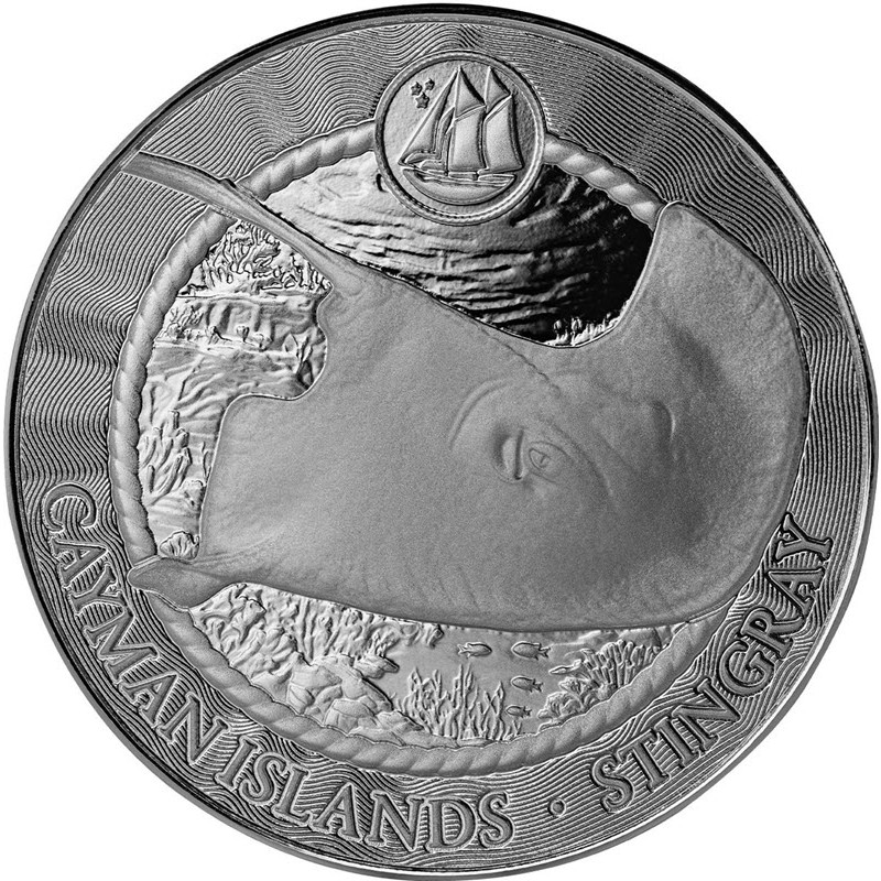 Серебряная монета Каймановых островов 